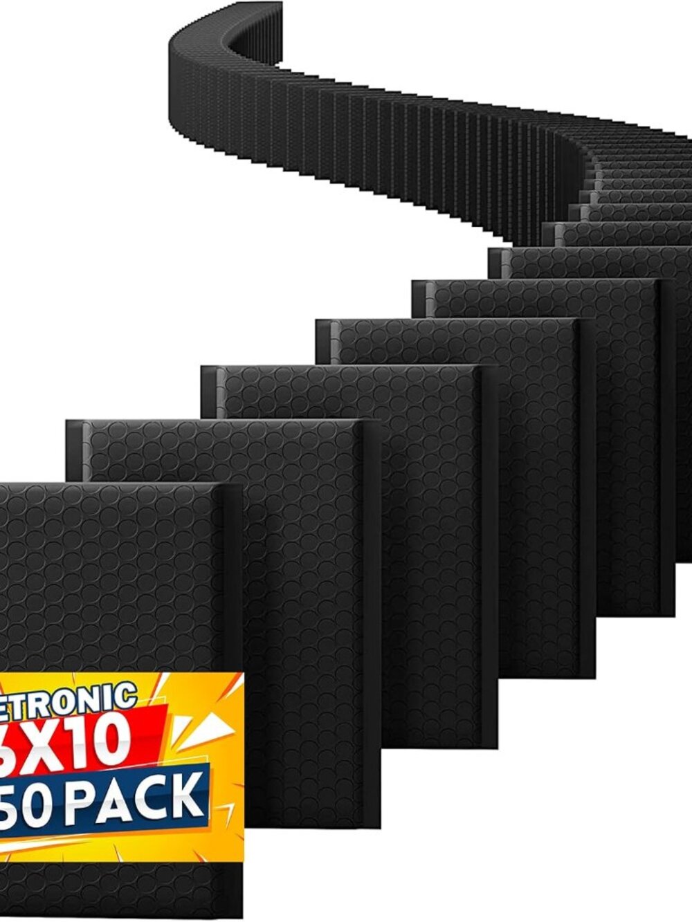 Black Bubble Mailers 6x10 Inch 50 Pack Cushioning Padded Envelopes